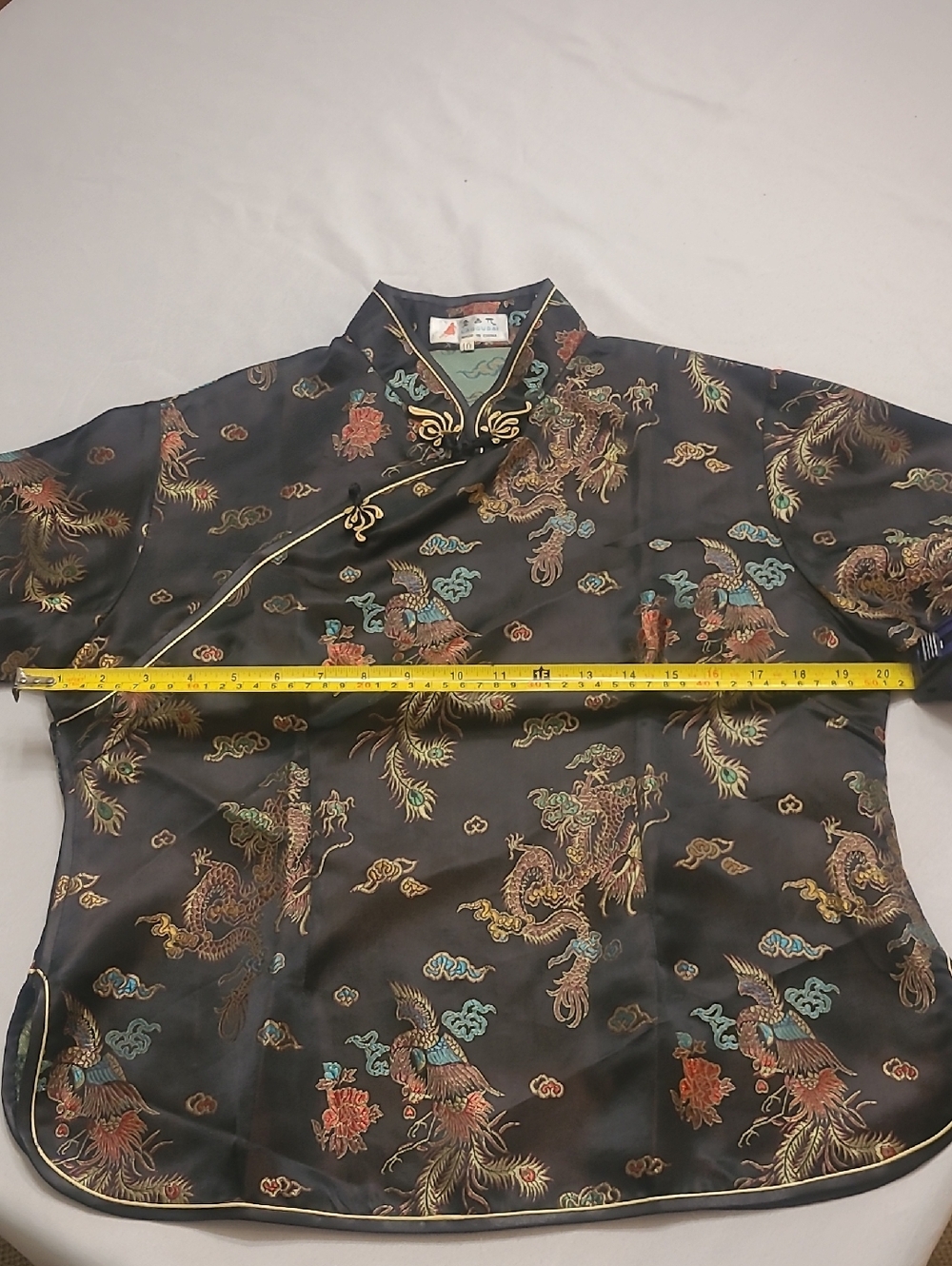 Vintage Laogudai Chinese Cheongsam Satin Top - Picture 5 of 6